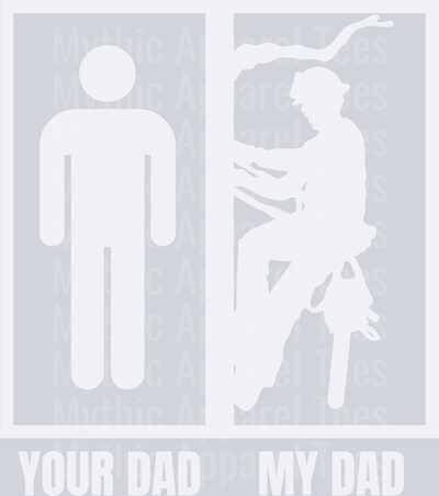 Your dad my dad tree climber white DTF Blue Collar Transfers