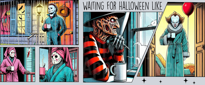 Waiting for Halloween Like Pennywise Jason Freddy Michael Halloween DTF horror Movie Transfers