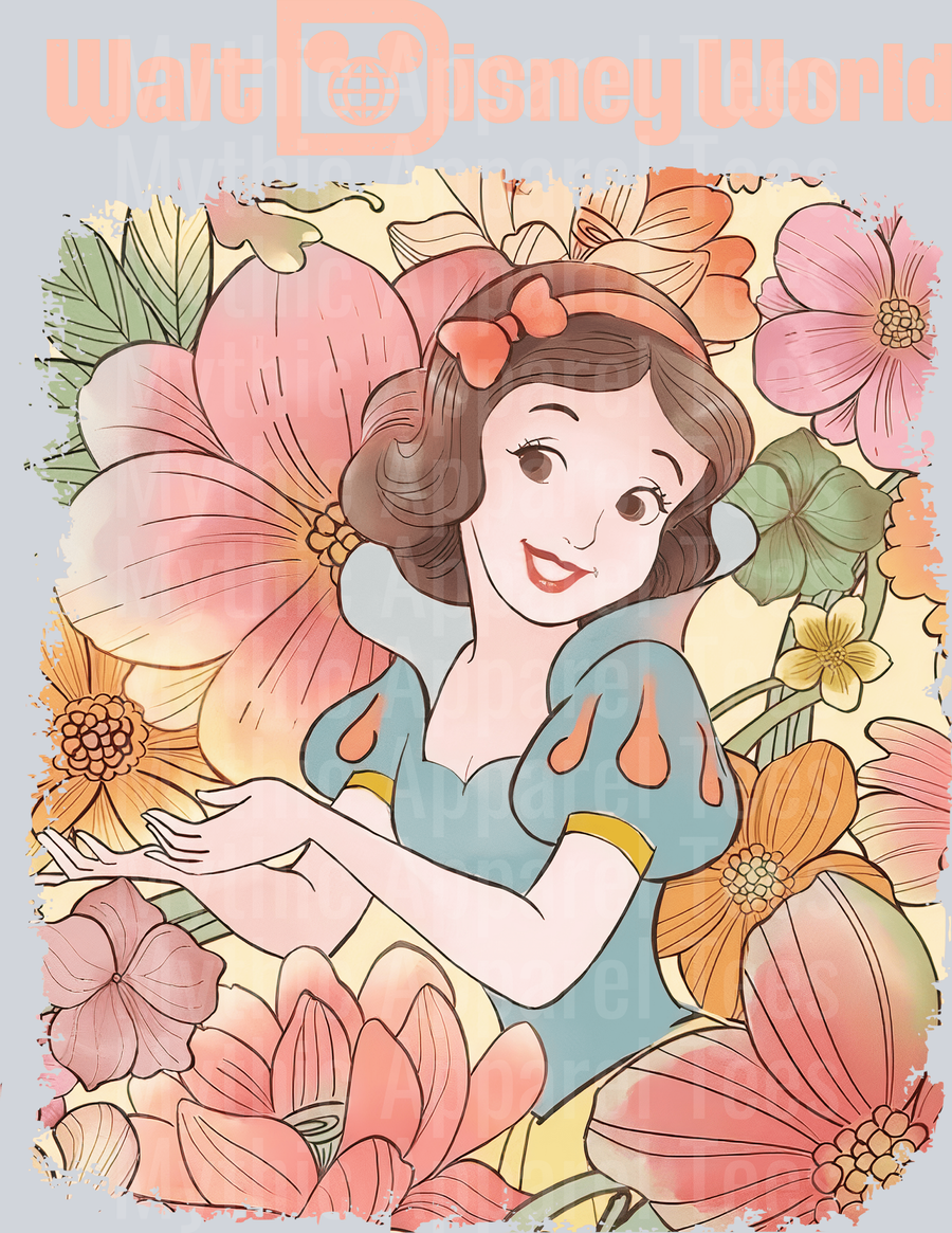 Snow white classic Portrait Walt Disney World Design DTF Disney Transfers