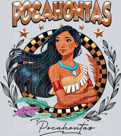 Pocahontas Disney Classic Portrait with Signature Disney Princess