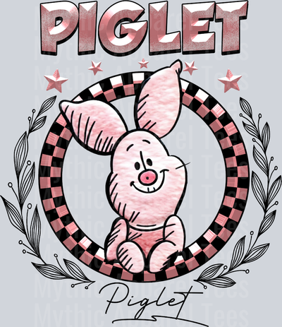 Piglet Disney Classic Portrait with Signature Disney Winnie The Pooh