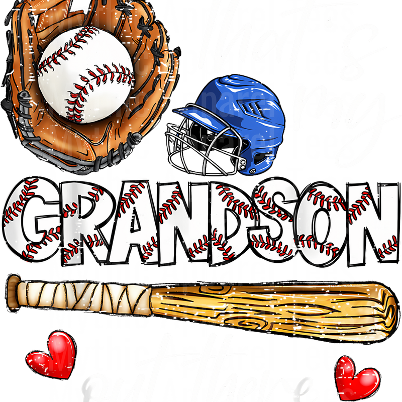 Grandma Grandpa Grandparents Baseball DTF Transfer