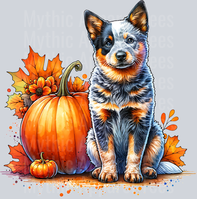 AUSTRALIAN CATTLE DOG FALL PUMPKIN