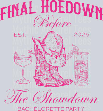 Final Hoedown Before The Showdown Western Bachelorette 2025 T-Shirt