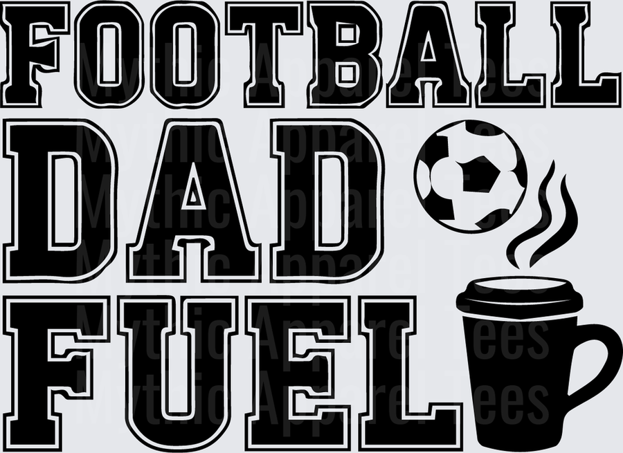 American Football Dad Fuel Soccer Ball Coffee Cup Graphic