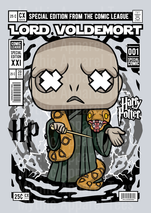 Lord Voldemort Comic Book Cover STYLE DTF Pop Culture Transfers