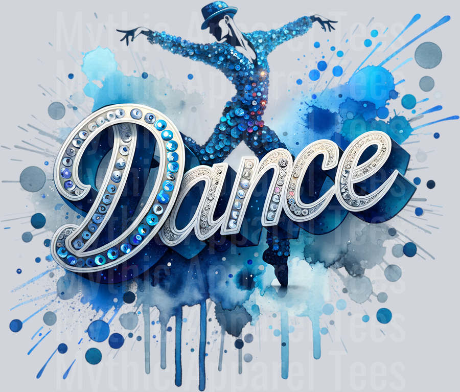 Dance with Male Dancer Lt Blue DTF Dance Male Transfers