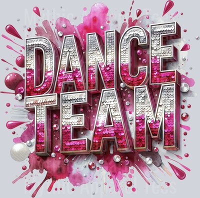 006 Dance Team Sequins Maroon DTF Dance Team Transfers