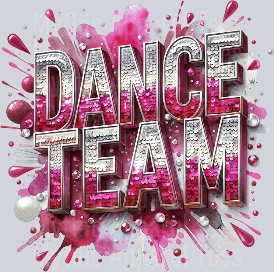 006 Dance Team Sequins Maroon DTF Dance Team Transfers
