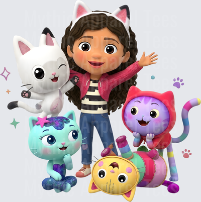 Gabby's Doll House Gabby and Friends Pandy Paws Sparkling Group