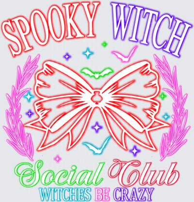Halloween Spooky Witch Social Club Witches Be Crazy Bow