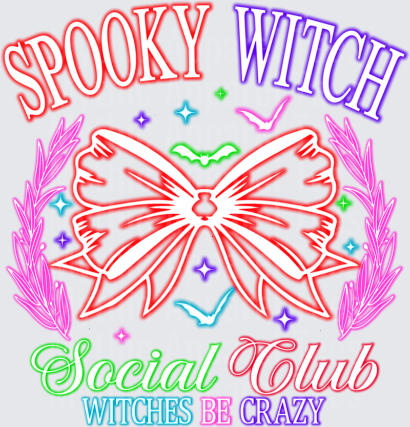 Halloween Spooky Witch Social Club Witches Be Crazy Bow
