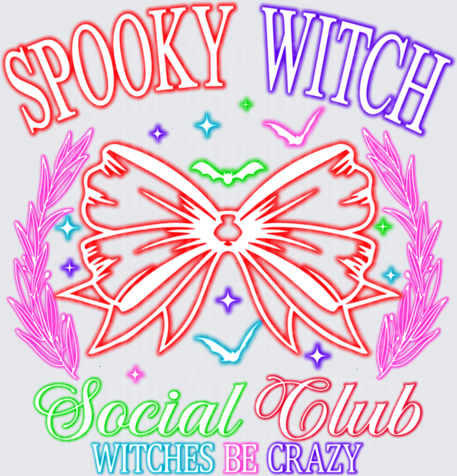 Halloween Spooky Witch Social Club Witches Be Crazy Bow