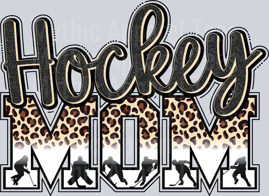 Hockey Mom Leopard Print DTF Hockey Transfers
