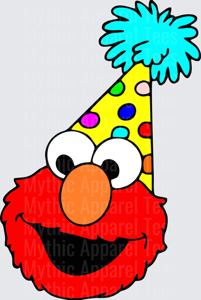 Sesame Street Elmo Birthday Party Hat Celebration Face