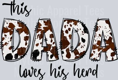 This Dada Loves his herd DTF Dada Transfers