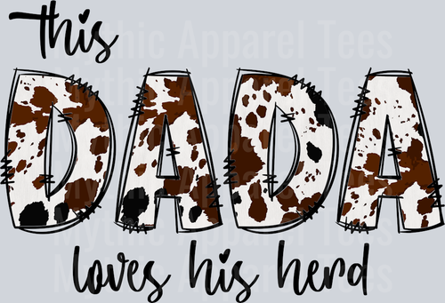 This Dada Loves his herd DTF Dada Transfers