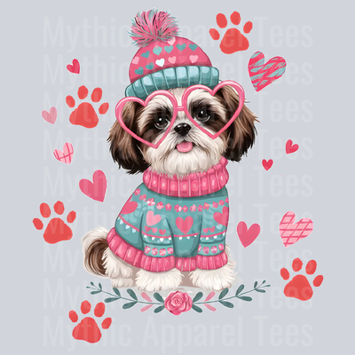 shihtzu Dog Valentines Day