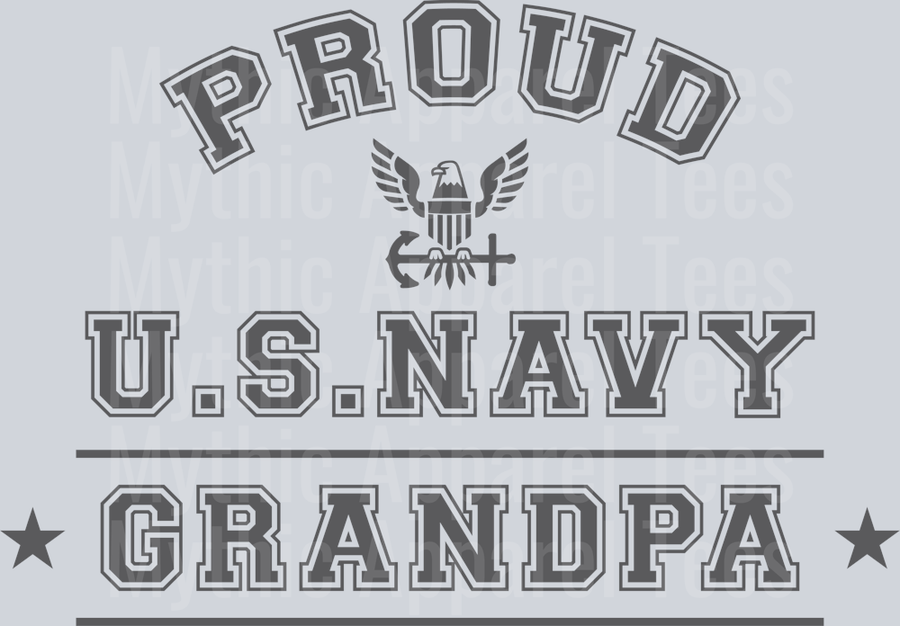 AZ1302 NAVY Proud US Navy Grandpa