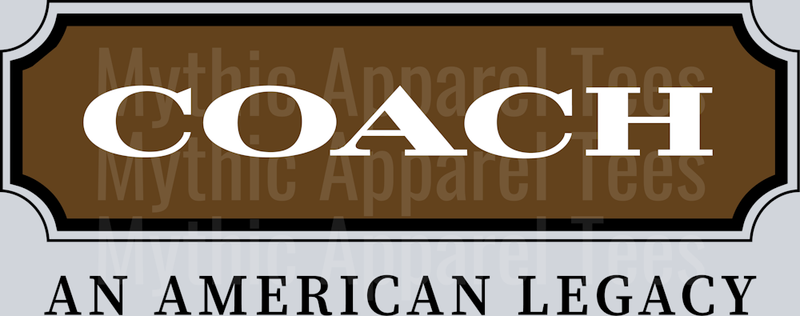 Coach An American Legacy Brown and Black DTF Coach Transfers