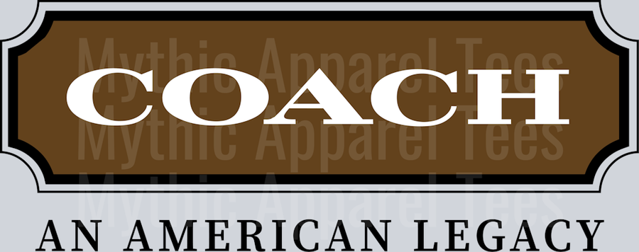 Coach An American Legacy Brown and Black DTF Coach Transfers