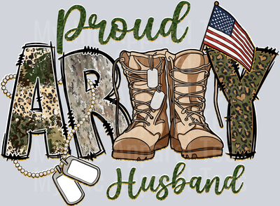 Proud Army Husband DTF Army Transfers