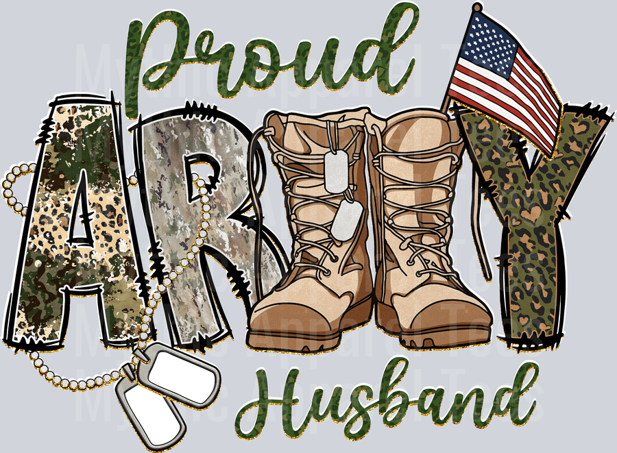 Proud Army Husband DTF Army Transfers
