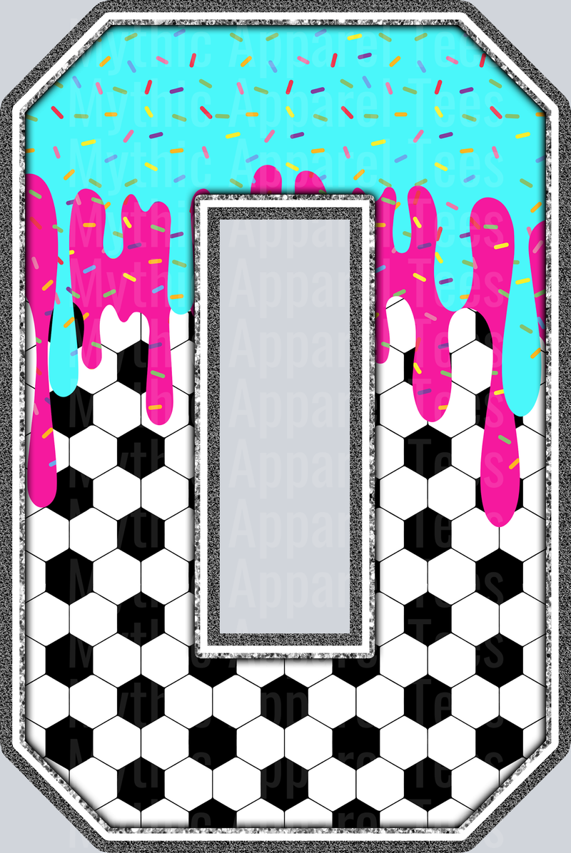 0 Soccer Drip Name With Bow DTF Soccer Transfers