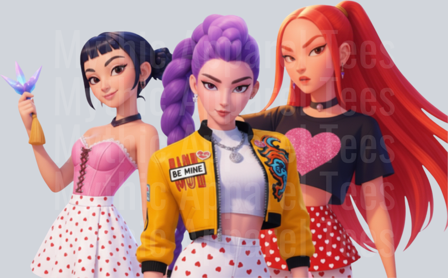 K-Pop Demon Hunters HUNTERX Valentines Day Transfers