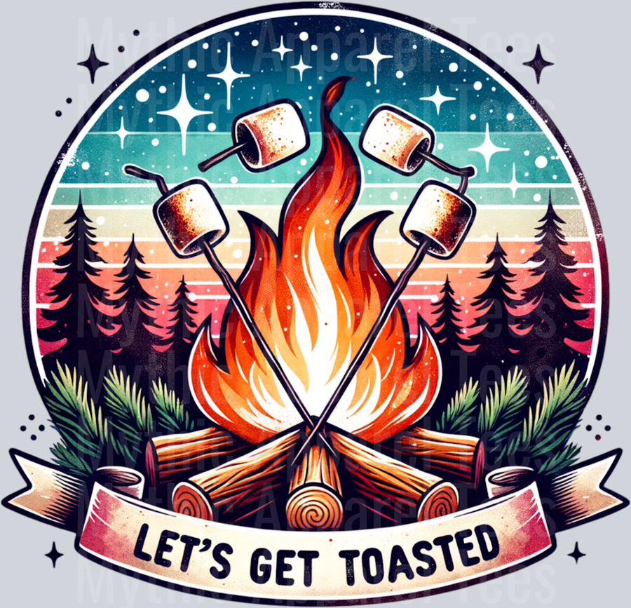 Lets get toasted 4 DTF Camping Transfers