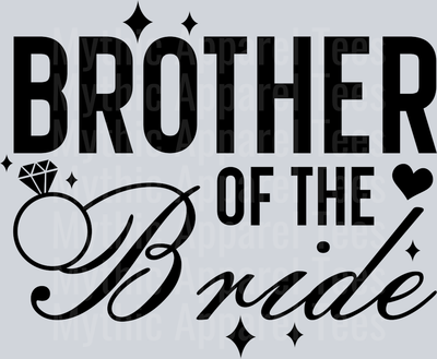 Brother of the bride Black DTF Wedding Transfers