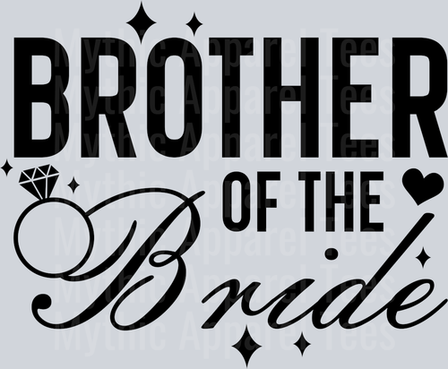 Brother of the bride Black DTF Wedding Transfers