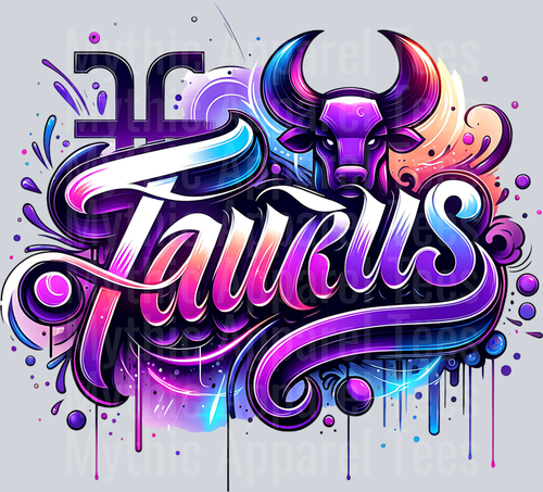 Taurus Purple Sign DTF Zodiac Sign Transfers