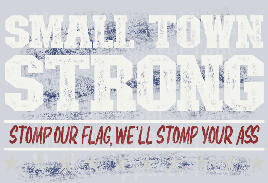 Small town strong Stomp On Our Flag DTF Patriotic Transfers