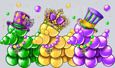 Mardi Gras Bead Dog