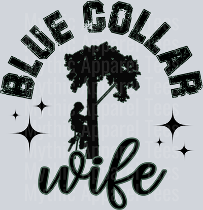 Blue collar wife pocket DTF Blue Collar Transfers