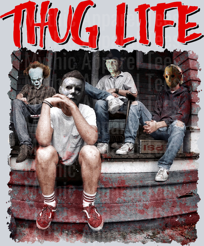 The big 4 Horror Movie Halloween DTF Thug Life Transfers