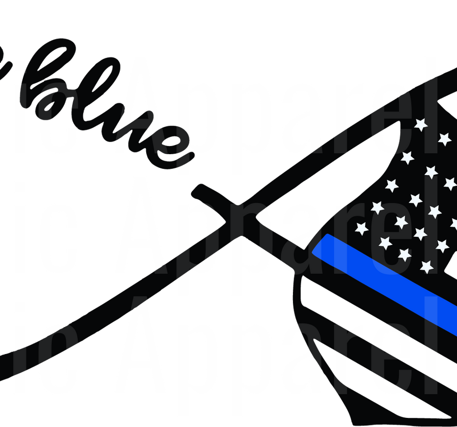 Police Officer Blue Line Back The Blue Transfers