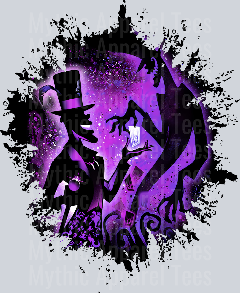 Dr. Facilier Disney Villain Princess Frog Dark Silhouette Color Splash Crystal Ball Vision