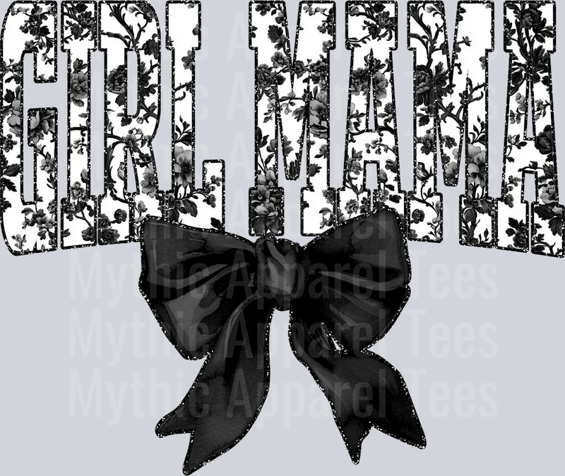 Black Toile Girl Mama
