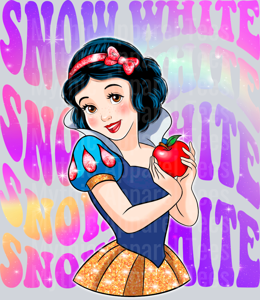Snow White Disney Princess Stacked Name Disney