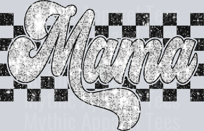 Silver Sequin Checkered Mama