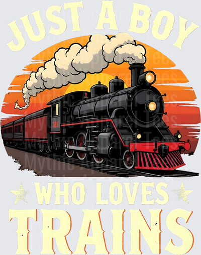 Trains Just A Boy Who Loves Trains Vintage Steam Locomotive Sunset