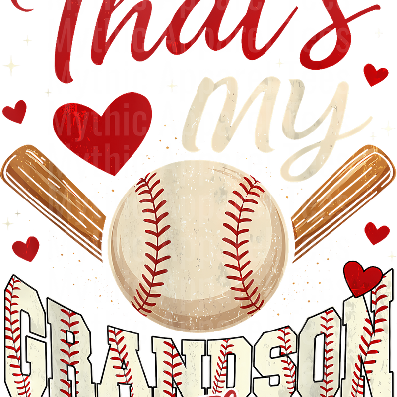 Grandma Grandpa Grandparents Baseball DTF Transfer