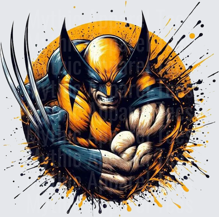 Marvel Super Heroes Wolverine Rage Claws Paint Splatter
