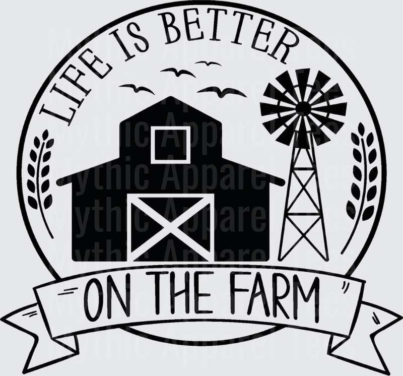 Farm Life Is Better On The Farm Barn Windmill Circle Badge