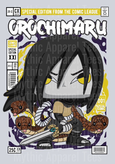 Orochimaru Comic Book Cover STYLE DTF Pop Culture Transfers