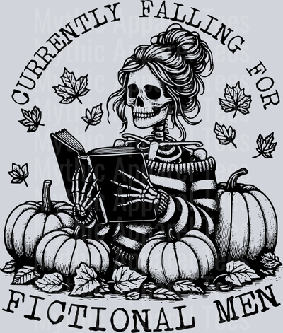 CURRENTLY FALLING FOR FICTIONAL MEN FALL BLACK DESIGN