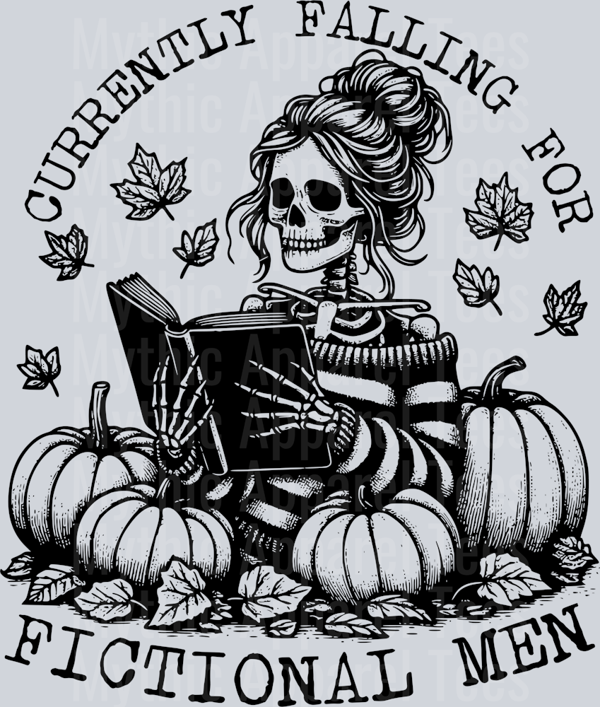 CURRENTLY FALLING FOR FICTIONAL MEN FALL BLACK DESIGN
