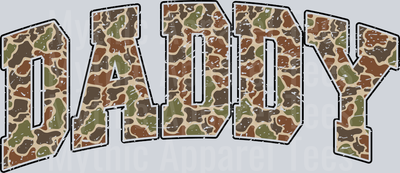 DADDY Camo Military Style Print DTF General Military Transfers